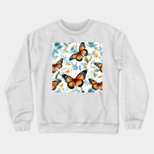 Monarch Butterflies Watercolor 13 Crewneck Sweatshirt